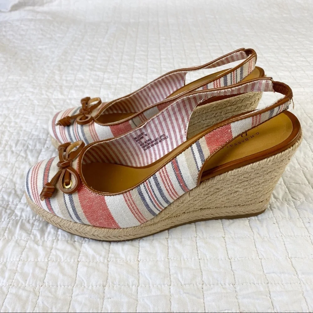 G. H. BASS & CO. Kim Fabric Wedge Slingback Sandal